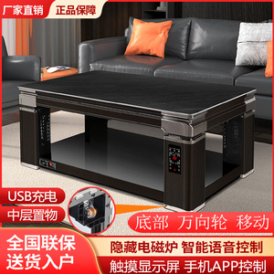 2023年新款取暖桌电暖桌家用客厅电动升降茶几长方形电暖桌电烤炉