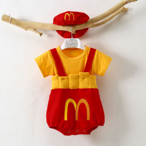 6一12月夏装麦当劳衣服婴儿套装夏天两件套一岁三四个月宝宝女孩