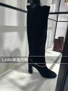 Linlin英国代购 Chanel香奈儿 23A早秋新款女款 链条高跟高筒靴