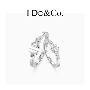 I Do&Co.诺言对戒情侣戒指小众开口设计高级轻奢生日礼物送男女友