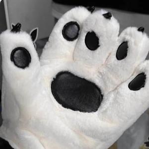熊爪手套兽装猫爪动物爪子毛绒猫爪毛绒卡通可爱加绒加厚防风防寒