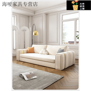 现代沙发床折叠式客厅小户型直排大双人位简约两用布艺储物柜1.15
