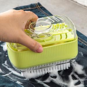 多功能肥皂起泡盒免手搓收纳肥皂盒可沥水香皂盒子带滚轮洗衣刷子