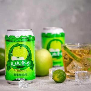 深圳发货天地壹号苹果醋整箱330ml*15罐 酸爽解腻0脂肪碳酸饮料