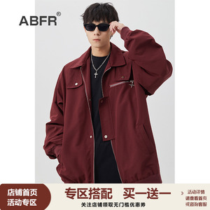 ABFR美式高街短款工装夹克男款春秋季vintage欧美设计感复古外套