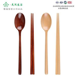 2024新款韩式料理勺子筷子餐具套装木质午餐勺子筷子便携家用