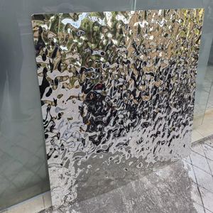 时尚挂墙压花凹凸波浪板3D立体板酒店彩色8k镜面不锈钢水波纹板