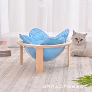 宠物用品创意猫咪安全感睡眠猫床猫爬架猫咪吊床木质太空舱猫窝