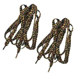 2 Pair Leopard Lace Shoelace Ties Running Shoes Dots