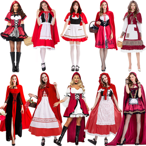 小红帽cos万圣节成人女角色扮演吸血鬼公主长裙披肩斗篷演出服装