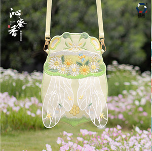 【钱丽】夏季汉服配饰包包古风斜跨刺绣蜜蜂国风仙气方包