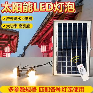 太阳能灯笼灯芯专用灯泡石雕led灯一拖二户外防水吊家用暖光红光