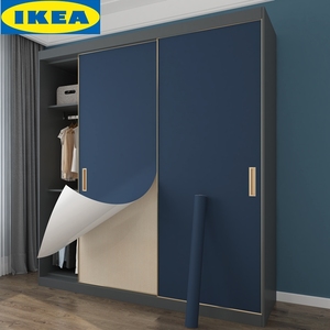 IKEA宜家衣柜贴翻新ins北欧家具旧柜子柜门内部贴纸改色装饰改造