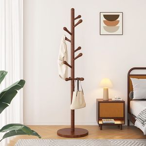 IKEA宜家实木衣架落地衣帽架卧室家用挂衣架简易立式榉木挂衣杆室