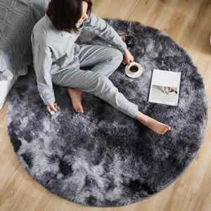 Motley Round Carpet Livingroom Plush Fluffy Rug Home Decor