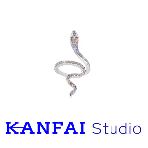 KANFAI灵蛇戒指女小众设计独特冷淡风高级感轻奢稀奇古怪装饰男生