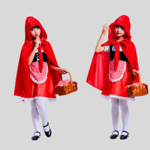 小红帽COSPLAY斗篷话剧表演服装舞台演出服儿童宝宝女童化装舞会