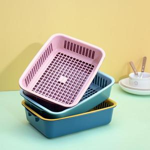 熠星厨房洗菜盆淘米器塑料洗菜篮子水果篮家用创意双层洗菜篮沥水