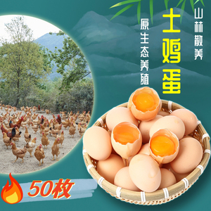 整箱50枚山林散养土鸡蛋新鲜正宗农家草鸡蛋柴鸡蛋儿童孕妇营养蛋