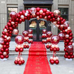 半边拱门花架结婚专用气球装饰门口大门汽球引路婚庆订婚室外婚房