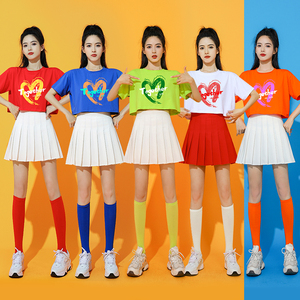 成人女学生韩版女团青春活力拉拉队演出服装啦啦队网红表演服套装