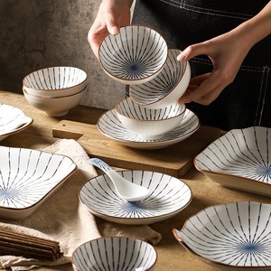 川岛屋日式餐具碗碟套装家用2022新款陶瓷碗盘子碗具碗筷套装组合