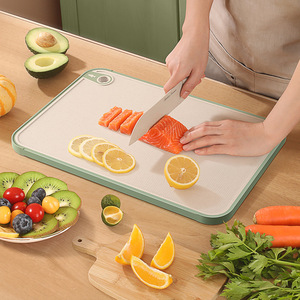 水果案板家用食品级小麦秸秆多功能抗菌双面砧板小号蒸板切菜案板
