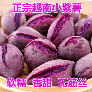 越南紫薯新鲜小个正宗高端粉糯紫心红薯农家自种现挖沙地番薯仔
