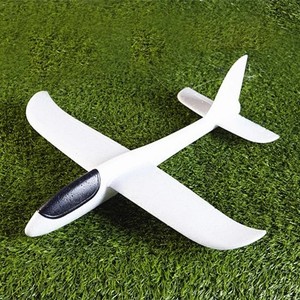 航模投掷泡沫塑料飞机模型手抛特技滑翔机回旋儿童纯白色户外玩具