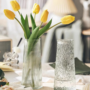 花瓶玻璃ins风轻奢高级感透明水养宿舍简约鲜花客厅干花插花摆件