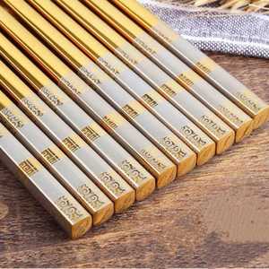 304不锈钢筷子家用公筷防滑防霉方形金属高级高档高颜值一人一快