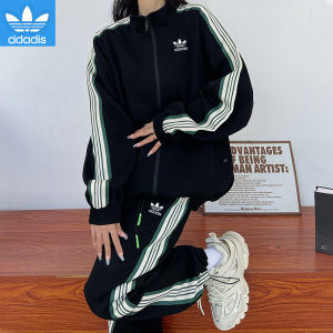 Adidas阿迪达斯运动服套装女款秋冬情侣装百搭衣服时髦两件套卫衣