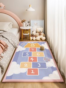 宜家婴儿防摔卧室床边加厚地垫儿童爬爬垫宝宝防掉床地毯防跌垫子