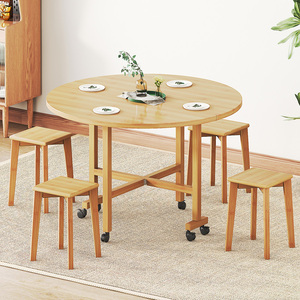 楠竹折叠圆桌方餐桌饭桌小桌子书桌可折叠桌麻将竹木户外简约家用