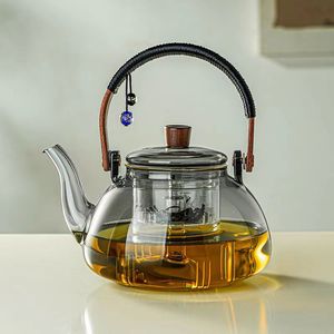 煮茶器玻璃烧水壶蒸煮茶壶电陶炉白茶家用茶具小型养生煮茶炉套装