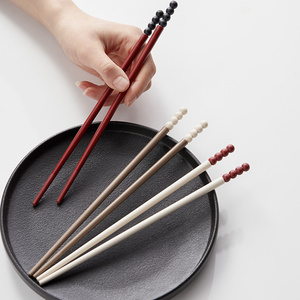 日本进口工艺米立风物筷子家用高档新款抗菌防霉餐具糖豆合金筷子