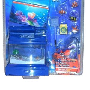 反斗城伶俐宝迷你水族箱小鱼缸模拟养鱼发光捞鱼培养爱心儿童玩具