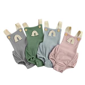 Summer Newborn Baby Clothes Infant Boy Girl Romper Solid Col