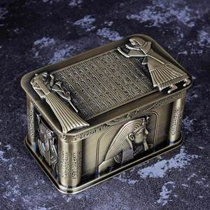 古埃及饰品盒猫神法老青古铜首饰盒戒指耳环项链珠宝盒复古收纳盒