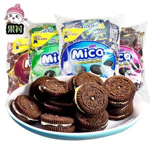 马来西亚风味mico夹心饼干小黑饼mini巧克力小饼干零食散装多口味