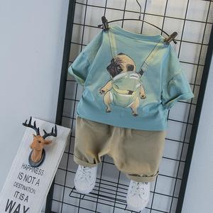 巴拉巴拉清仓男童夏装套装2024新款儿童洋气宝宝可爱短袖两件中小