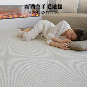 新西兰羊毛地毯客厅茶几卧室进口新款菠萝圈轻奢高级纯色混纺编织