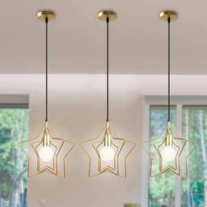 现代简约北欧吊灯餐厅客厅灯卧室橱窗服装店创意个性五角星吊灯