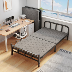 折叠床单人床成人家用午睡简易硬板1米2小床出租房用加长铁架床