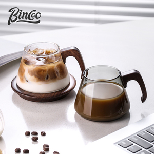 Bincoo日式咖啡杯碟套装高档下午茶礼盒装带勺高颜值咖啡玻璃杯子
