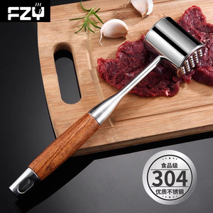 德国FZY304不锈钢厨房实心肉锤松肉锤牛肉猪牛排锤敲肉锤打肉锤子