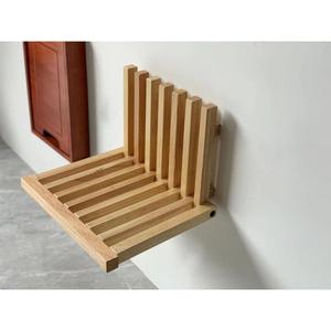 实木壁挂式折叠换鞋凳过道走廊玄关穿鞋凳小矮凳板凳