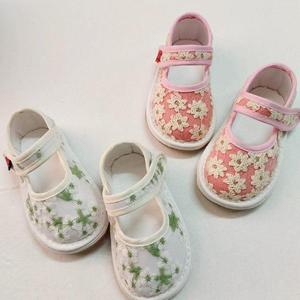 儿童古装鞋子中国风宝宝千层底1~3岁婴儿鞋千层底手工布鞋男女