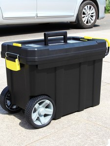 工具箱拉杆式大容量双层带轮可移动工具车大号加厚塑料工具收纳箱