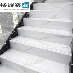 1.5米素色柔光楼梯踏步瓷砖通体大理石梯步砖防滑耐磨梯级台阶砖